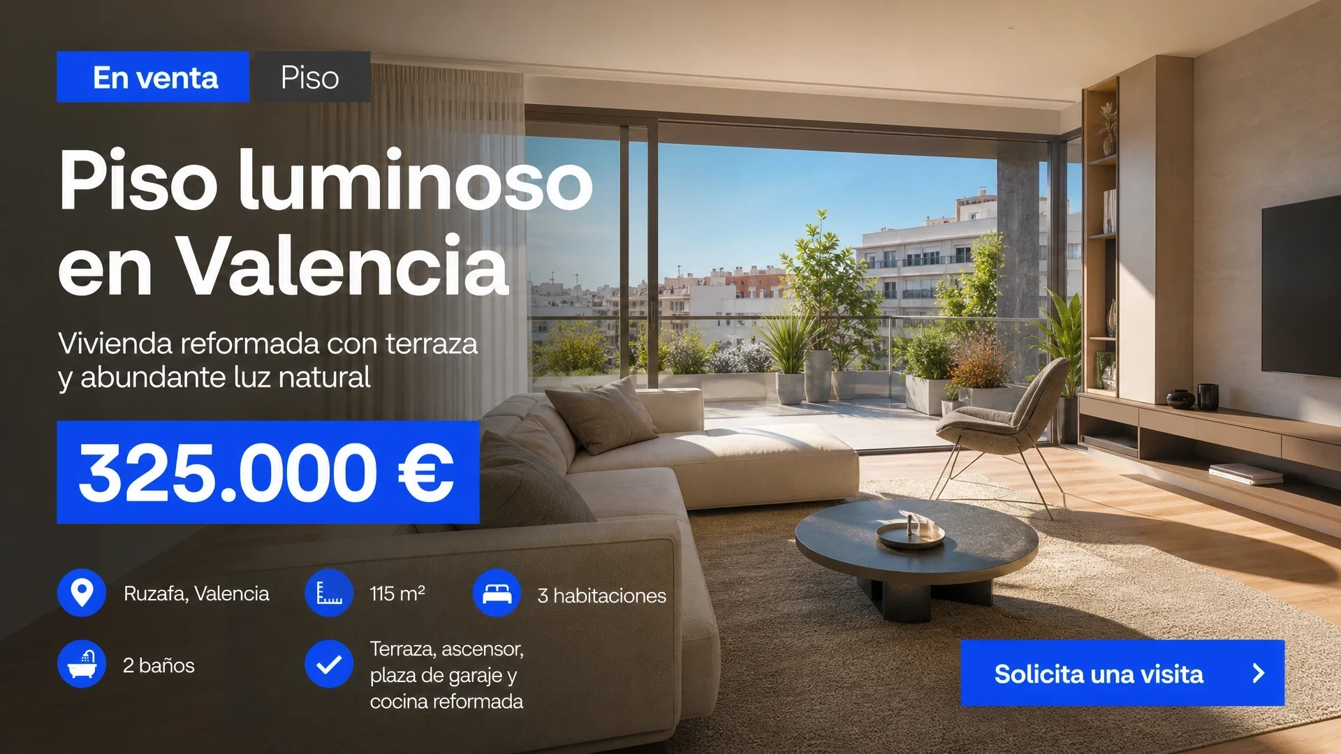 Campaña de vivienda en Valencia creada en Carteler.IA